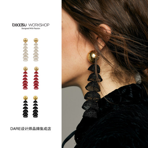 Dare买手店 beadsu workshop【植物志】铃兰多层小花耳环长耳环