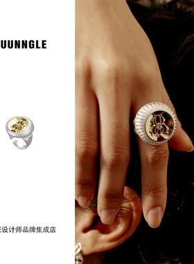 juunnglelab六瓣花开口戒指