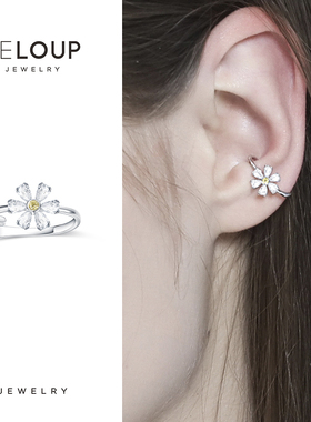 DARE买手店 LeLoup 设计师品牌 小菊花软骨夹耳夹耳环女