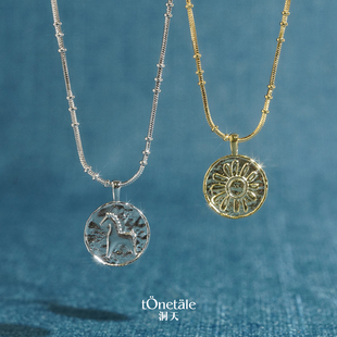 Dare买手店 TONE&TALE洞天小马桑尼金币项链复古欧美原创设计首饰