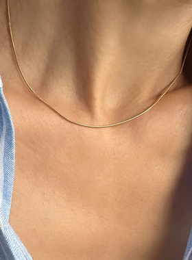 Dare买手店 LHwindsor温莎珠宝 细蛇骨链复古金色细项链欧美饰品