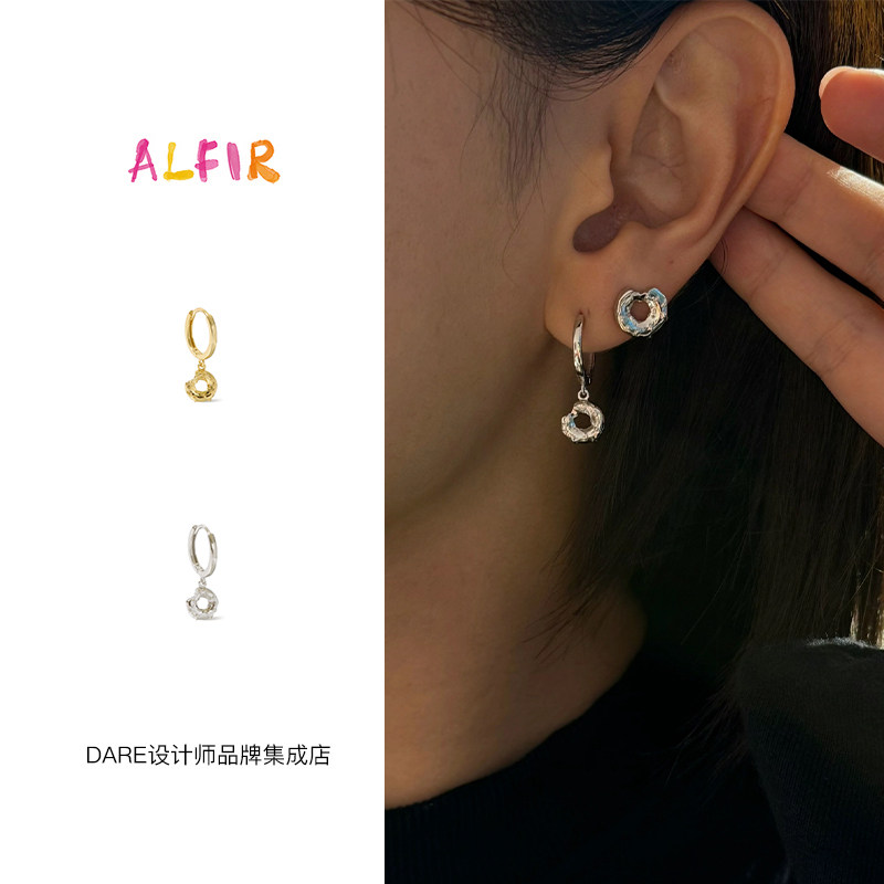 Alfir 甜甜圈耳圈面包金色复古欧美高级饰品首饰气质百搭小众女图片