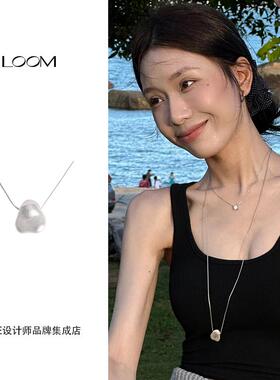 Dare买手店 LOOM 正品 熔岩流动造型项链纯银哑光长款秋冬叠戴链