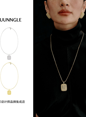Dare买手店JUUNNGLE LAB 方糖编织项链原创设计复古饰品首饰百搭
