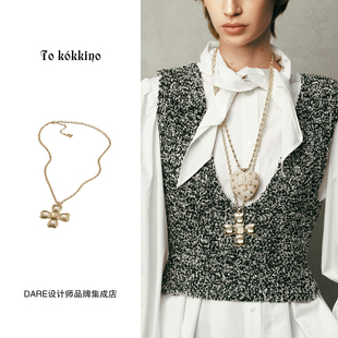 米金经典 四面蝴蝶结猫眼水晶项链原创 tokokkino正品 Dare买手店