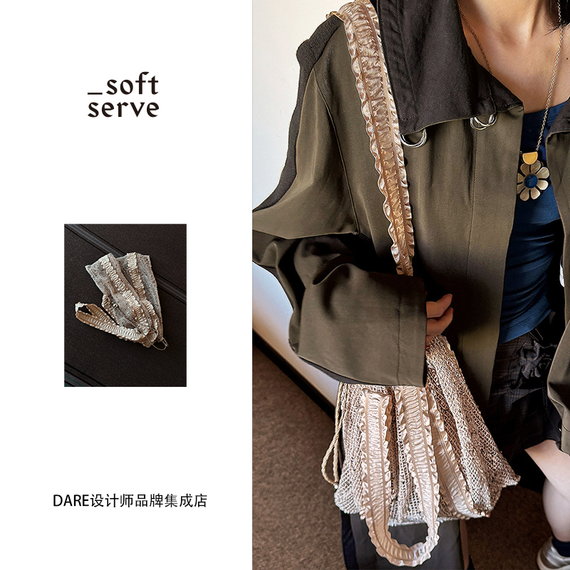 Dare买手店 SoftServe美味威化抽绳网兜包包大容量手提包单肩原创