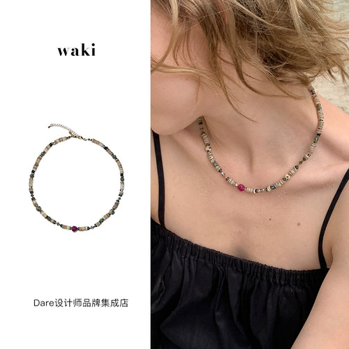 waki火山漫步手工串珠项链度假风