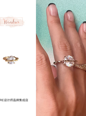 Dare买手店 LHwindsor温莎珠宝 圆冰竹节戒指原创秋冬简约开口戒