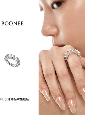 Dare买手店 Boonee 正品 奶油卷镶钻戒指通勤百搭小众原创饰品