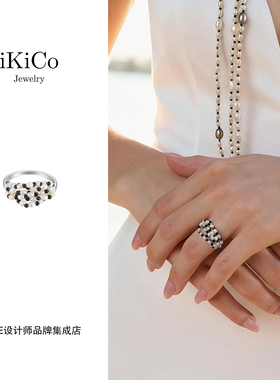Dare买手店 ikico 昼夜曲戒指原创设计串珠小众饰品首饰925银首饰