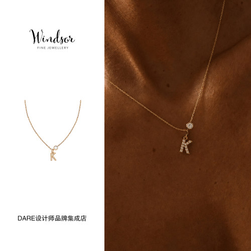 Dare买手店 LHwindsor温莎珠宝 字母项链金色复古26英文字母夏天