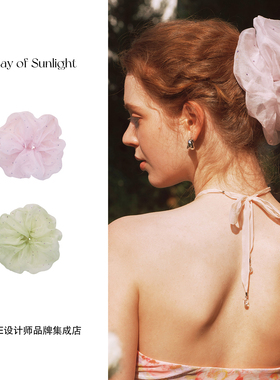 Dare买手店 A ray of sunlight 真丝水钻发圈大肠扎发绳韩系甜美