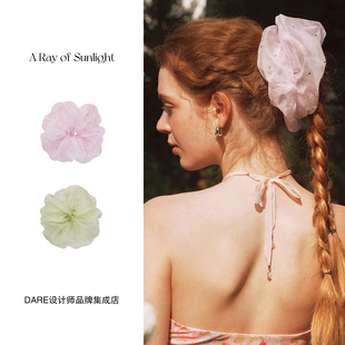 Dare买手店 A ray of sunlight 真丝水钻发圈大肠扎发绳韩系甜美