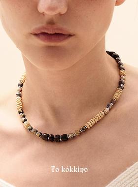 tokokkino黄石沉香项链锁骨链