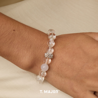 Dare买手店T.MAJOR清念喜马拉雅白水晶手链925银五行平衡好运手串