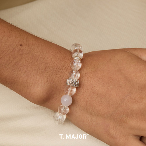 Dare买手店T.MAJOR清念喜马拉雅白水晶手链925银五行平衡好运手串