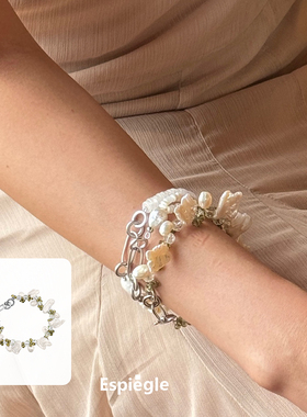 Dare买手店espiegle巴洛克珍珠小花拼接手链原创设计度假高级首饰