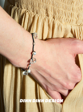 Dare买手店 DINN DINN DESIGN 水晶编织手链原创设计复古首饰小众