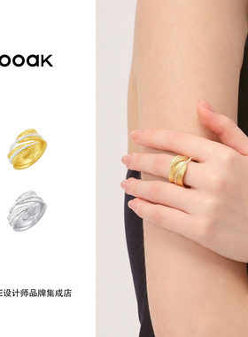 Dare买手店 ooak 正品 月桂叶戒指金色复古小众首饰百搭气质叠戴