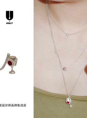 Dare买手店 Eunxy 圆点酒杯925银原创设计复古ins风百搭小众首饰