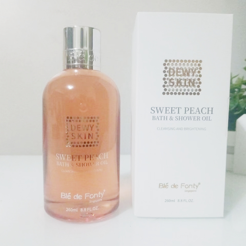 新加坡ble de fonty枫缇白桃乌龙宝石沐浴油260ml补水保湿嫩肤