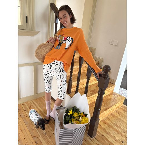 SANCCO斑点印花女款骑行裤