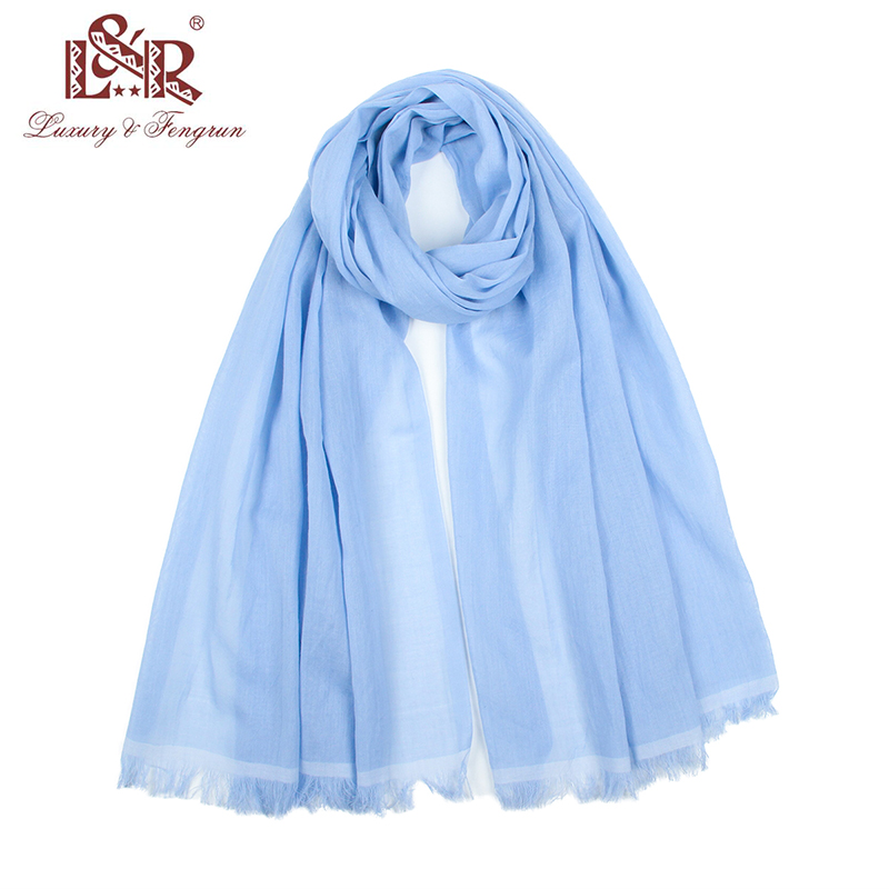 日系品牌尾货外贸单纯棉轻薄款素色纯色小尺寸55*158CM儿童围巾