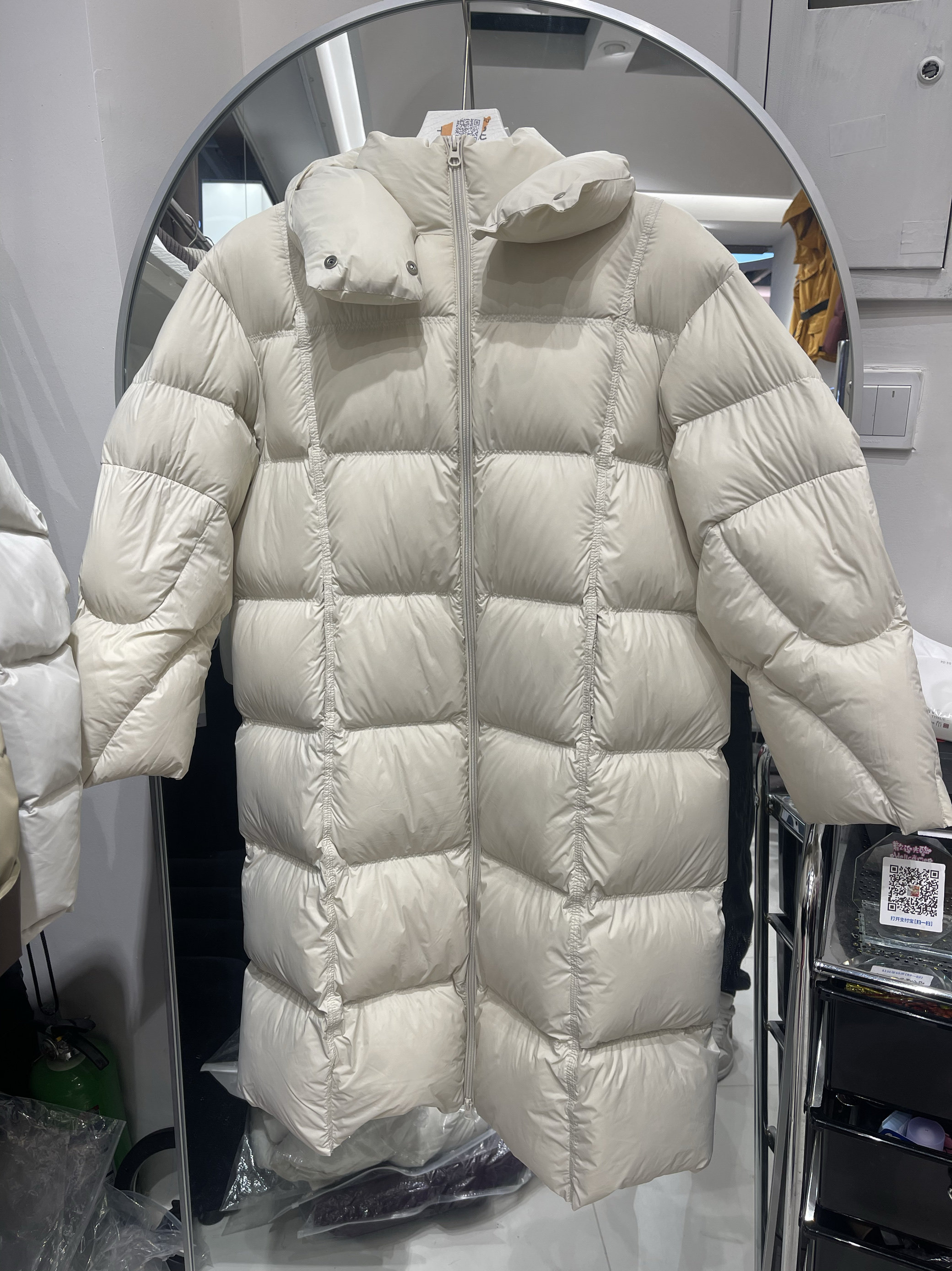 专柜羽绒服女超长款过膝2024冬季新款高级感泡芙90白鸭绒保暖外套