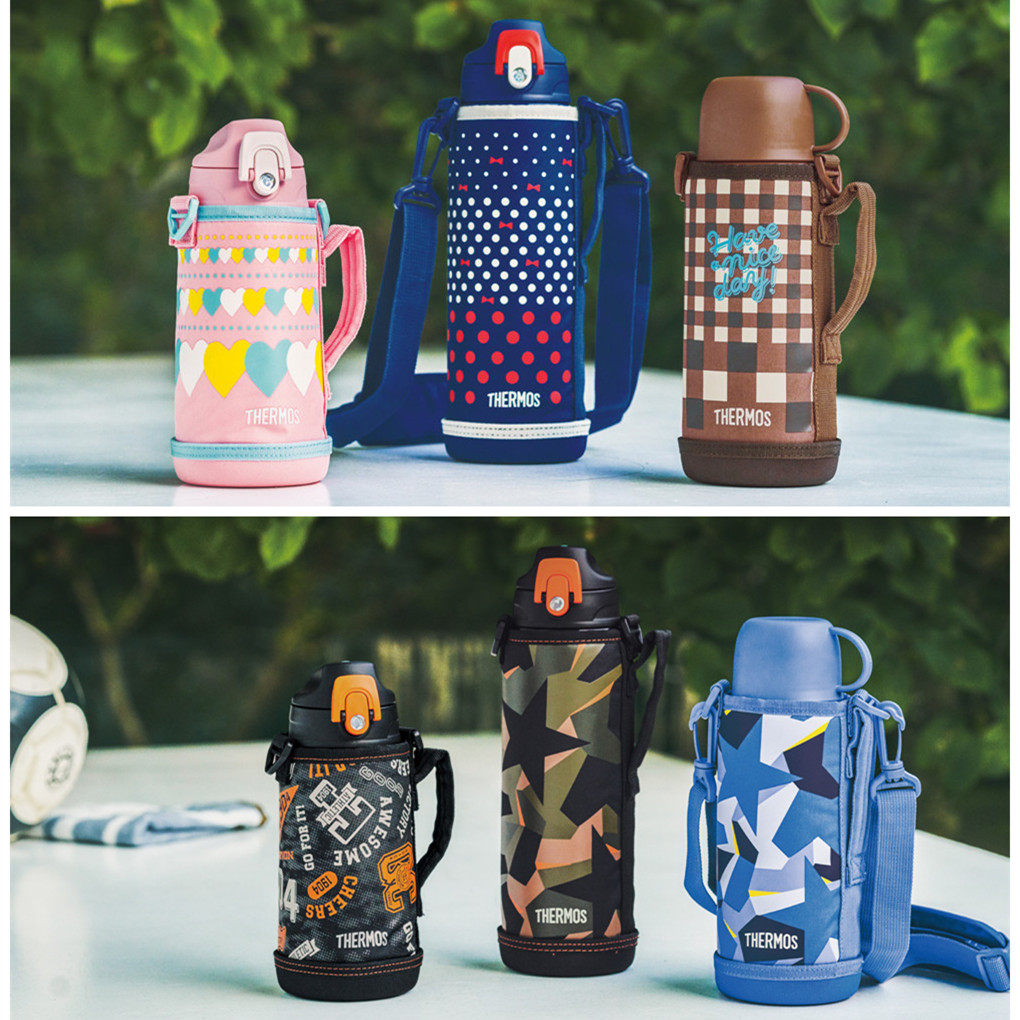 日本膳魔师fjj-600 800 1000儿童学生上学两用大容量新品保温杯