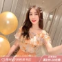 Zhang Xinzi che bụng áo voan hoa ngoại quốc 2019 phong cách mới quây quây áo xòe nữ tiên - Áo sơ mi chiffon ren ao so mi nu