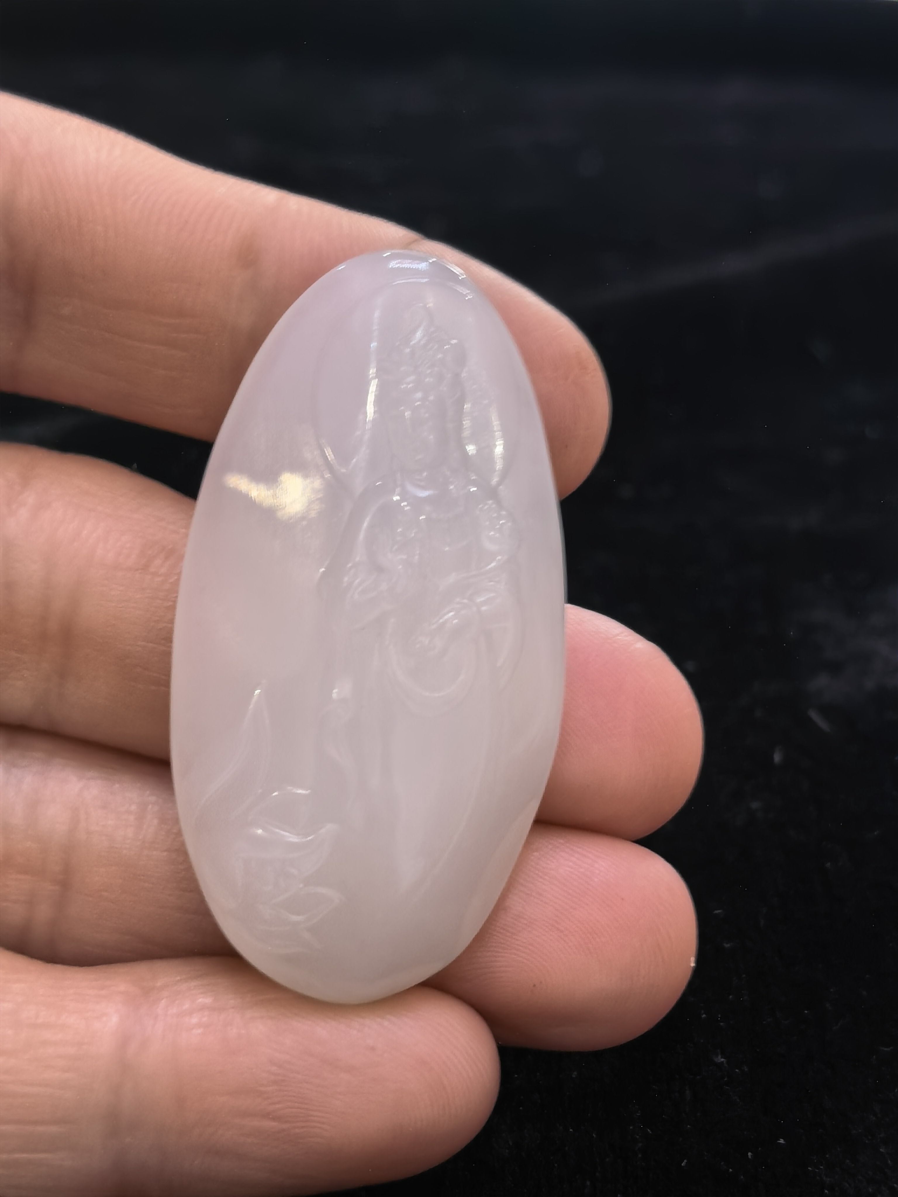 观音莲花挂件玉石吊坠玉佩玉坠