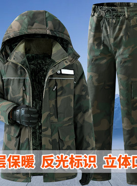 加绒加厚冬季防水保暖棉衣