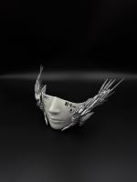 The half-face mechanical girl mask of Bai Xueji Xue is a mysterious cyberpunk mask for Christmas thumbnail 6