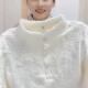 洋气小衫 胖mm植绒蕾丝立领打底显瘦秋冬气质新款 名媛加绒上衣长袖