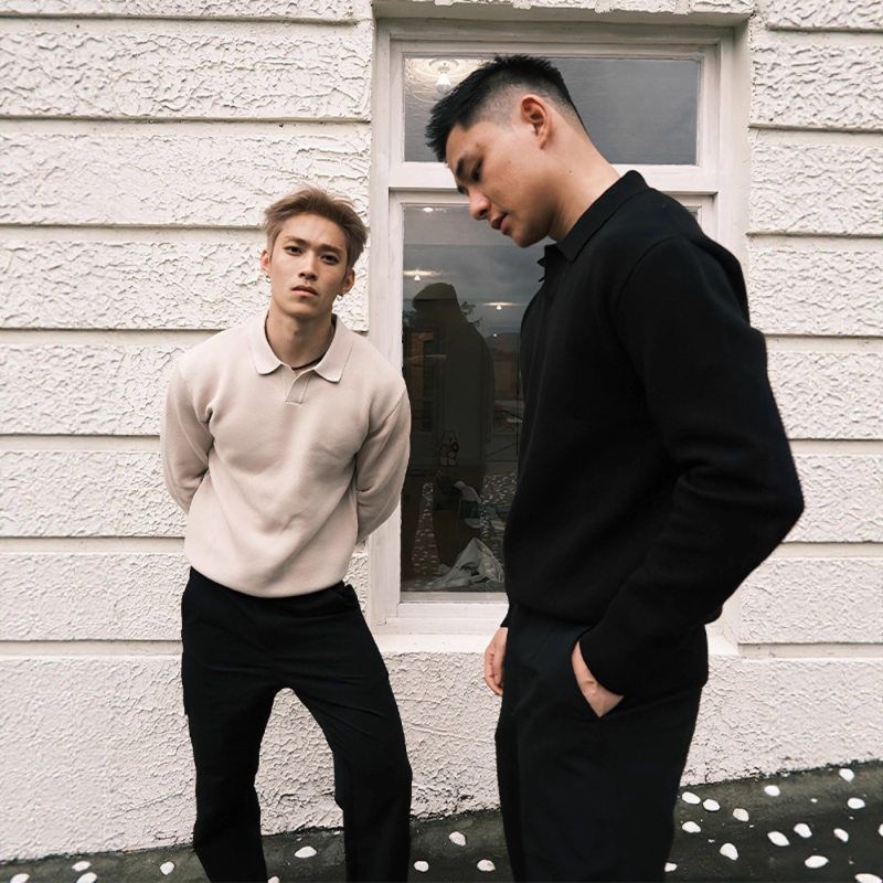 搭风T恤老钱穿长袖秋季男款针织毛衣领硬挺成熟海鸥通勤卫衣稳重