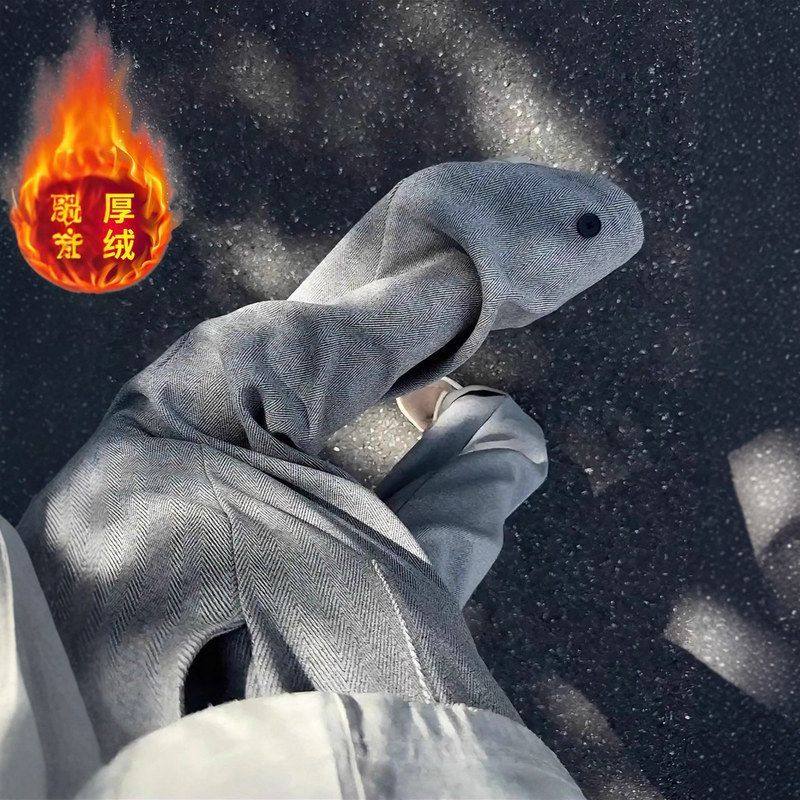 老钱风风垂感bf裤子慵懒加绒宽松雪尼尔休闲裤秋冬男款阔腿裤毛呢