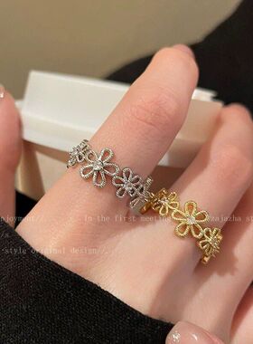 环手饰女小众戒指送礼物蕾丝花环时尚设计甜美高级感精致戒指食指