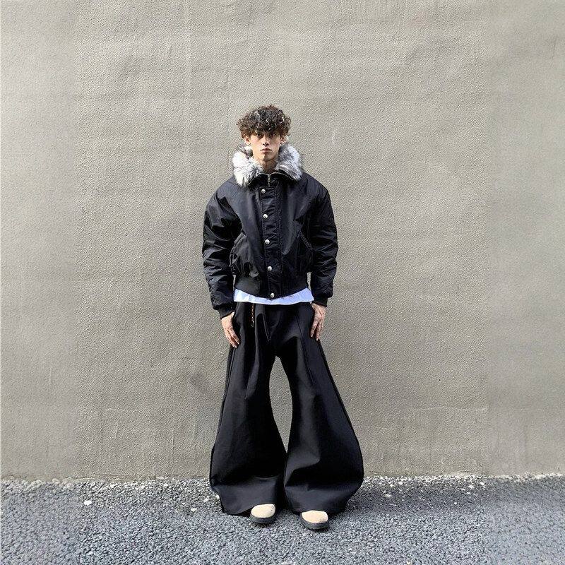 anfit毛领工装2025短款le夹克c棉服男女美式外套加厚秋冬季座山雕