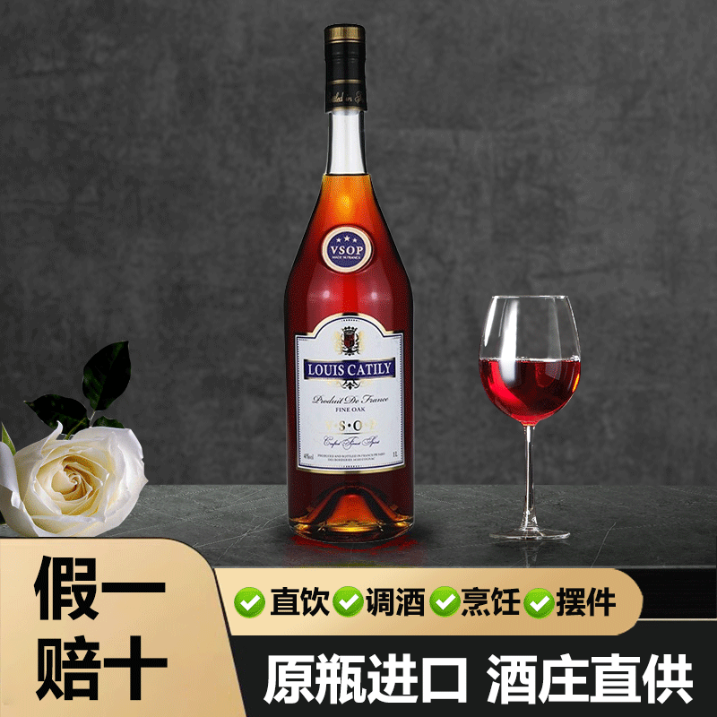 法国原瓶装进口xo正品白兰地干邑vsop级酒饮调制brandy高度洋烈酒
