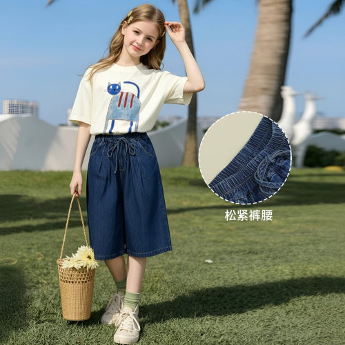 女童套装2026夏季新款儿童薄款短