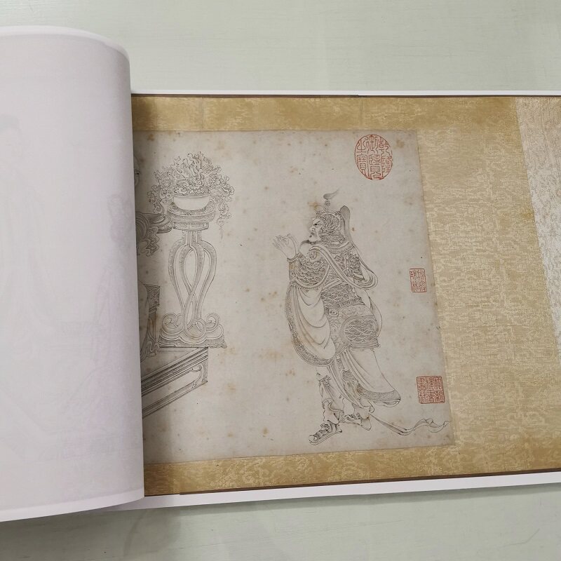 丁云鹏 白描应真图 复古书法字画真迹微喷仿古画芯装裱手卷装饰画