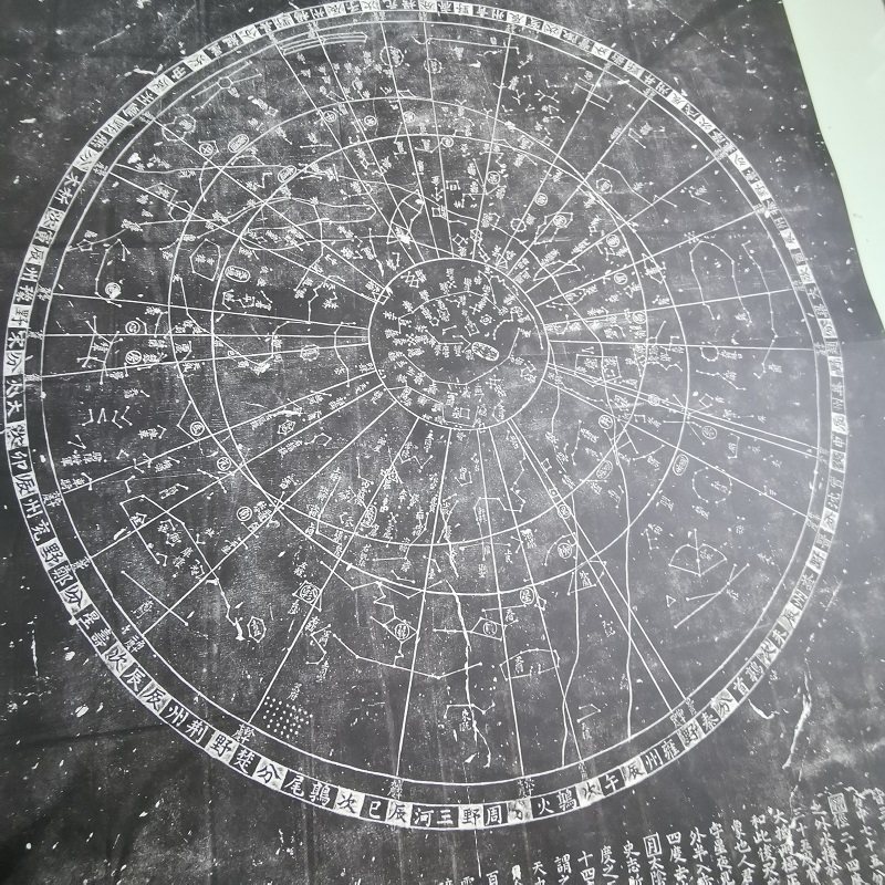 南宋黄裳苏州石刻天文图复古书法字画碑拓真迹微喷仿古挂轴装饰画