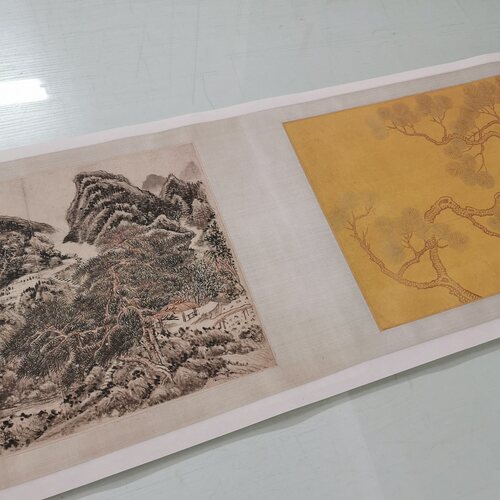 王时敏 王烟客六页山水图 复古书画山水国画真迹微喷仿古画芯装饰