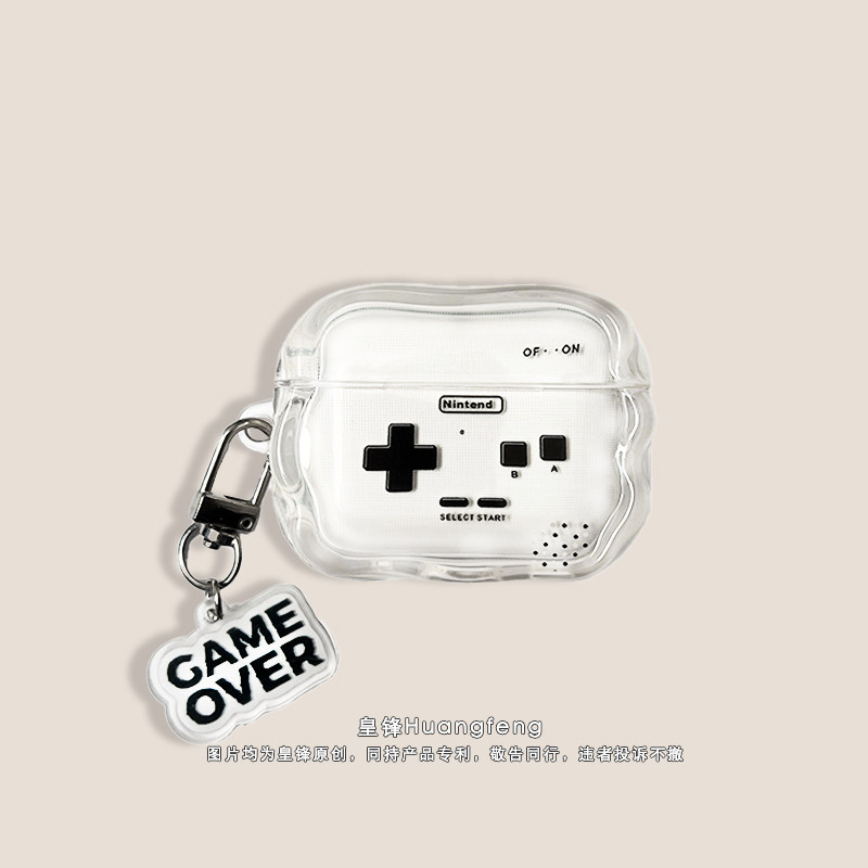 原创复古潮玩游戏机适用苹果AirPods4代Pro2半透明保护套个性男AirPods Pro3代无线降噪蓝牙耳机软壳二三四代,3C数码配件,耳机保护套,淘宝优惠券,粉丝福利购,淘宝优惠卷