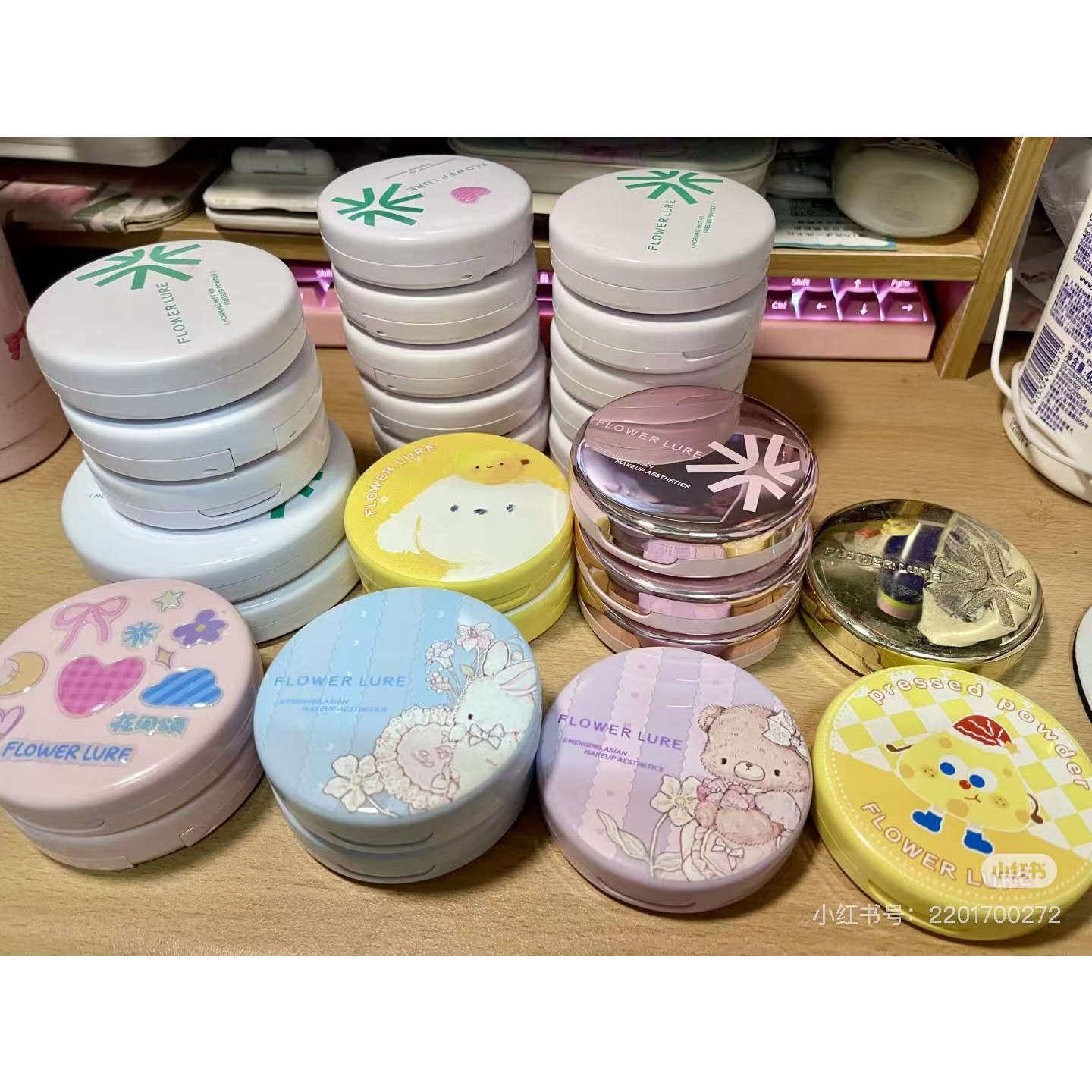 花间颂粉饼大合集限定款嫦娥兔玫瑰金粉饼控油定妆补妆雾面柔焦