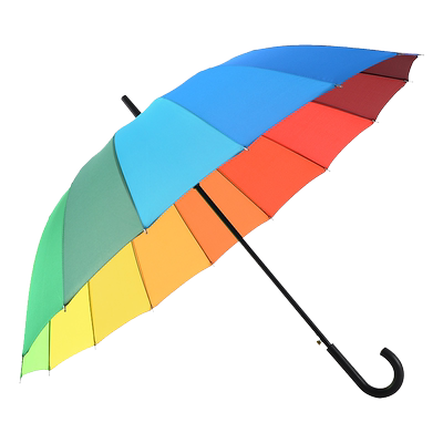 安波瑞啦长柄16骨彩虹伞晴雨伞