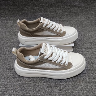 百搭潮流运动软底帆布男鞋 休闲鞋 系带圆头 透气厚底板鞋 2026夏季
