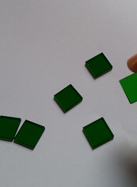 LB1 绿色玻璃 532nm带通滤光片有色光学滤波片透绿光 12*12*1.5mm