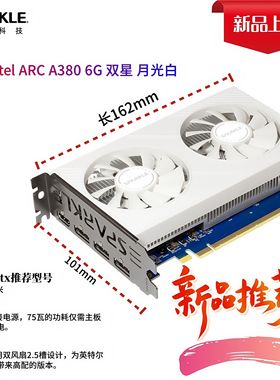 SPARKLE 双星系列游戏显卡 Intel Arc A380 TWIN 双槽双风扇 6GD6