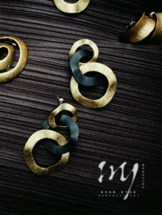 德国设计师 黑檀木银制超轻手工古灵精怪耳环耳钉